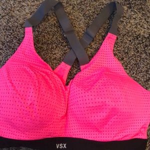 Pink Victoria’s Secret sports bra